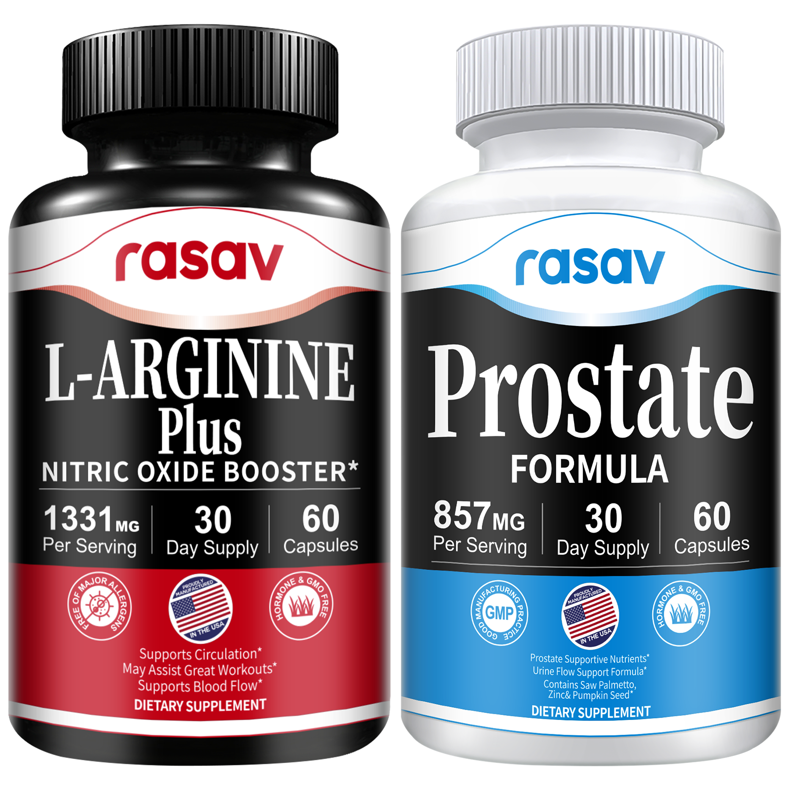 Prostate Supplement & Nitric Oxide Booster Kit for Men