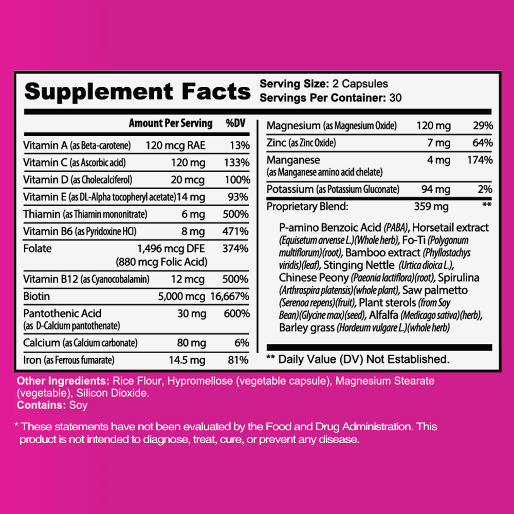 Hair, Skin & Nails Vitamins, 60 Capsules
